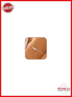 925 Sterling Silver Double Cross Bracelet | Dainty 14K Gold Plated Cubic